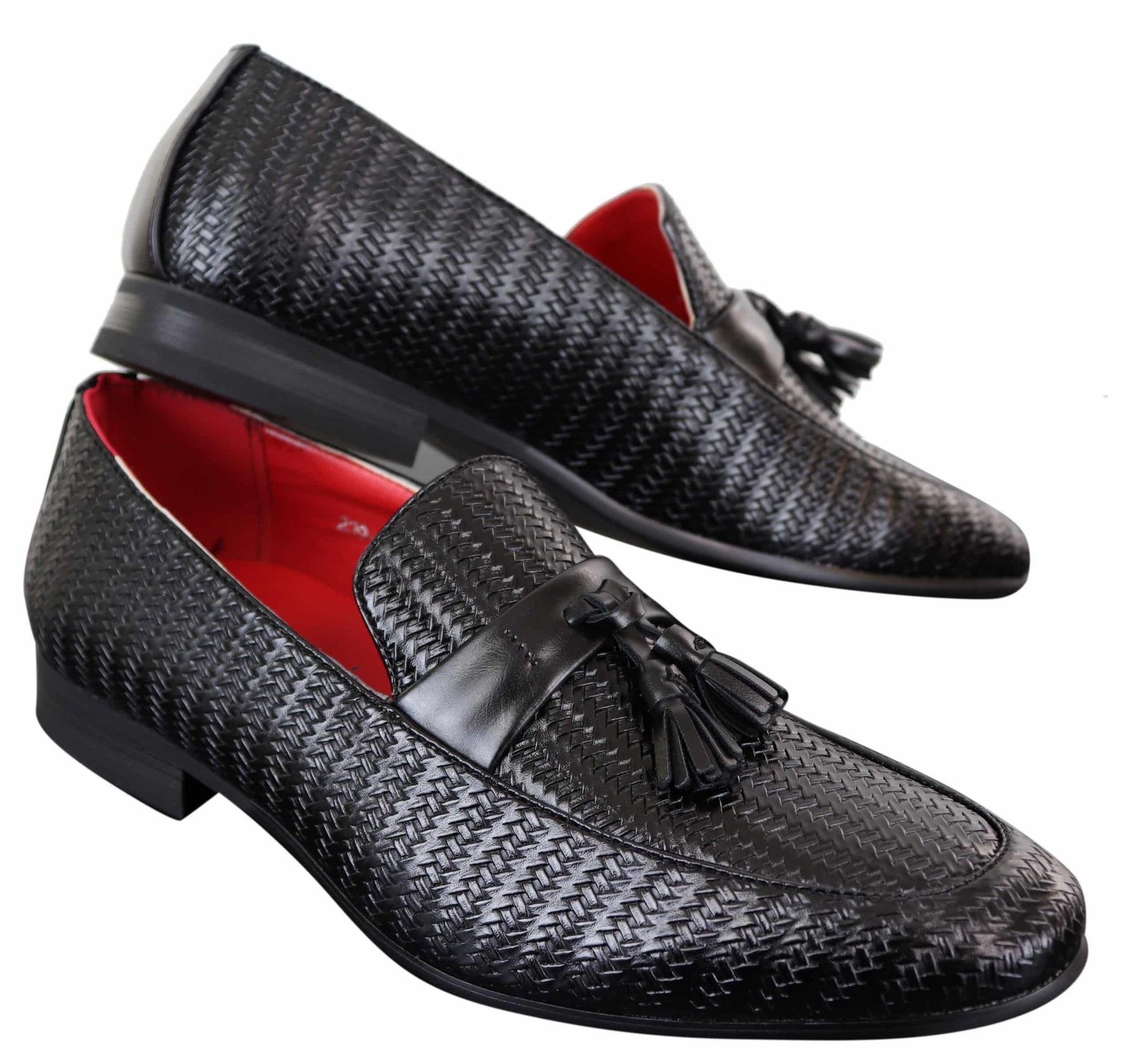 Mocassins masculinos clássicos com borla em couro PU
