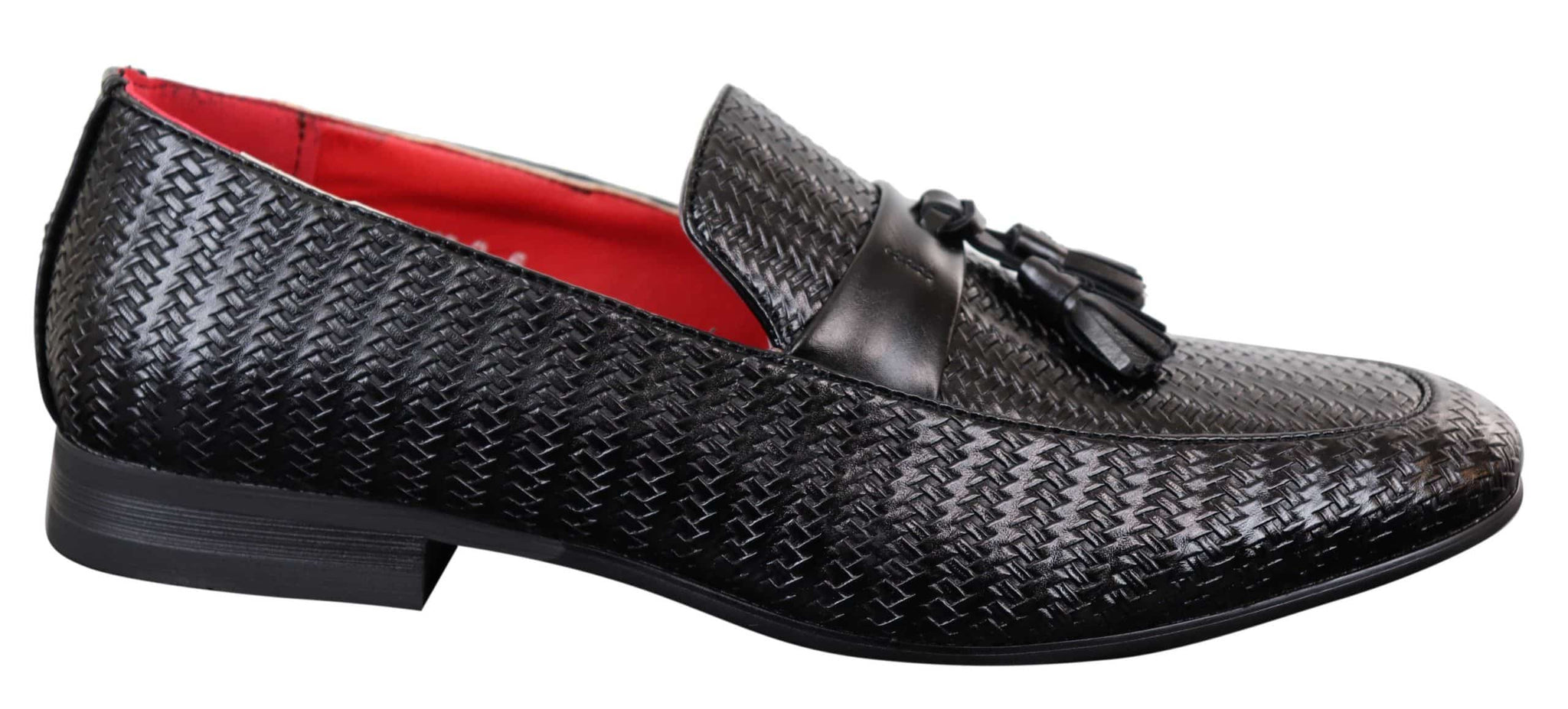 Mocassins masculinos clássicos com borla em couro PU