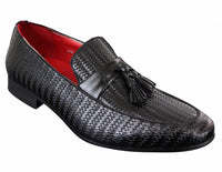 Mocassins masculinos clássicos com borla em couro PU