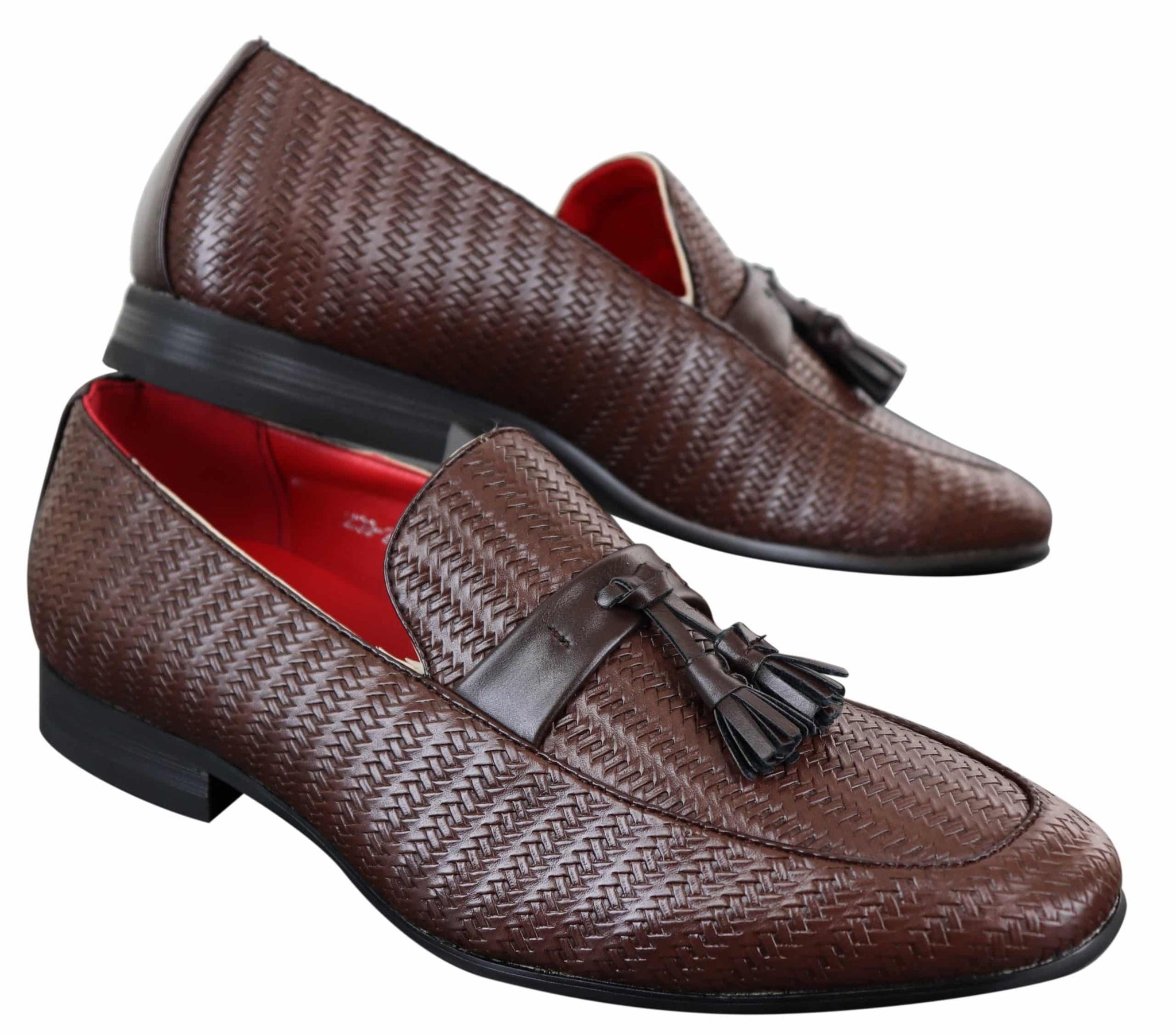 Mocassins masculinos clássicos com borla em couro PU