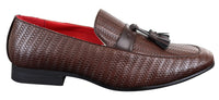 Mocassins masculinos clássicos com borla em couro PU