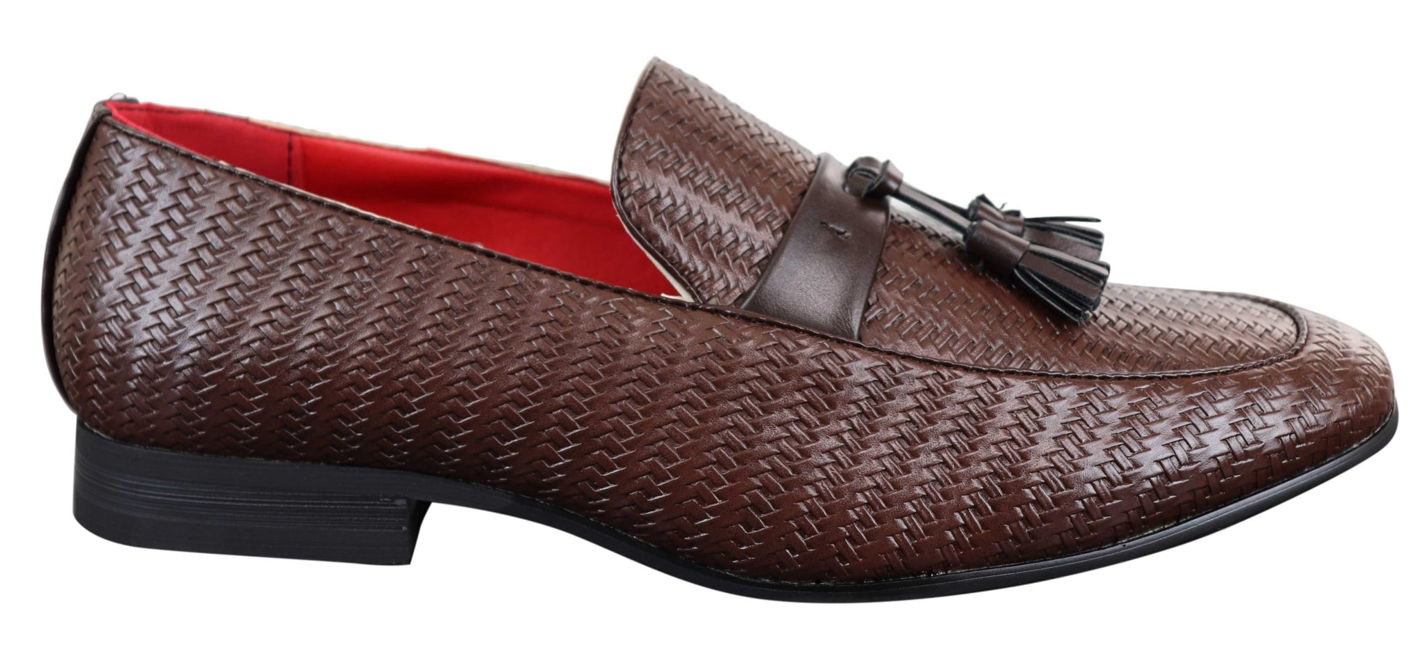 Mocassins masculinos clássicos com borla em couro PU