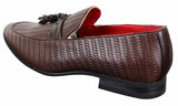 Mocassins masculinos clássicos com borla em couro PU