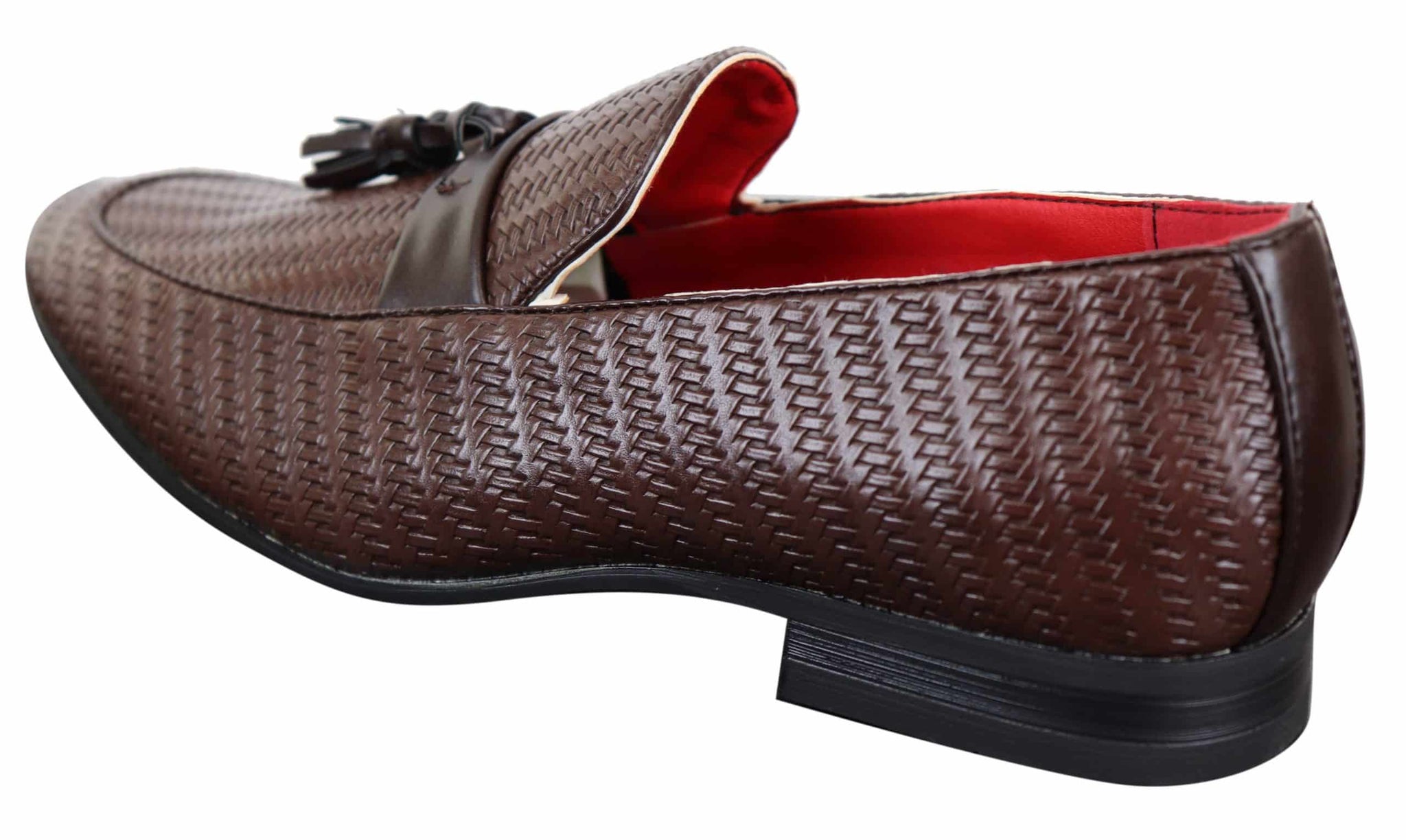 Mocassins masculinos clássicos com borla em couro PU