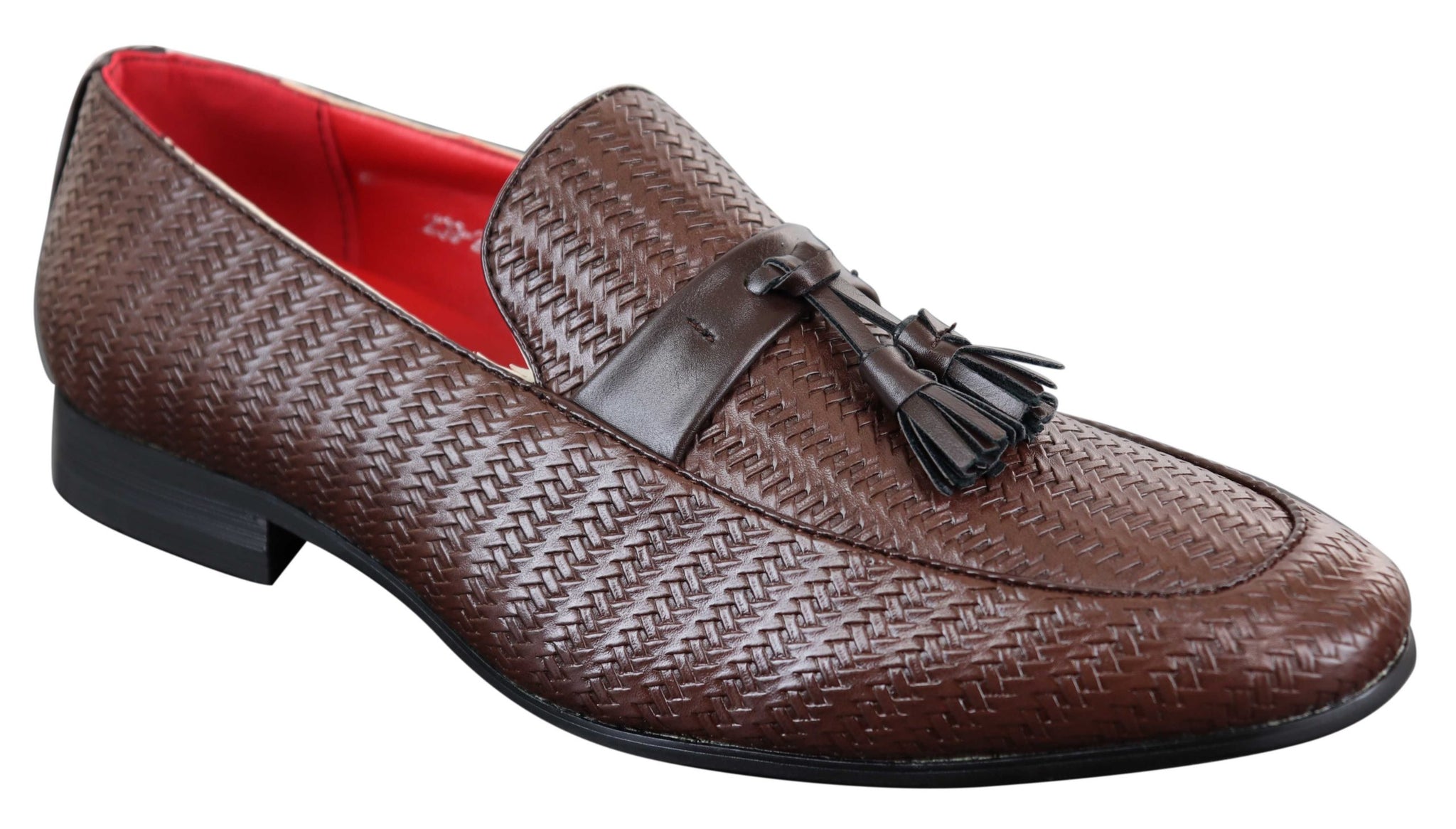 Mocassins masculinos clássicos com borla em couro PU