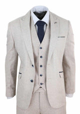 Terno masculino vintage creme de 3 peças