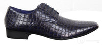 Sapatos masculinos com efeito de pele de crocodilo