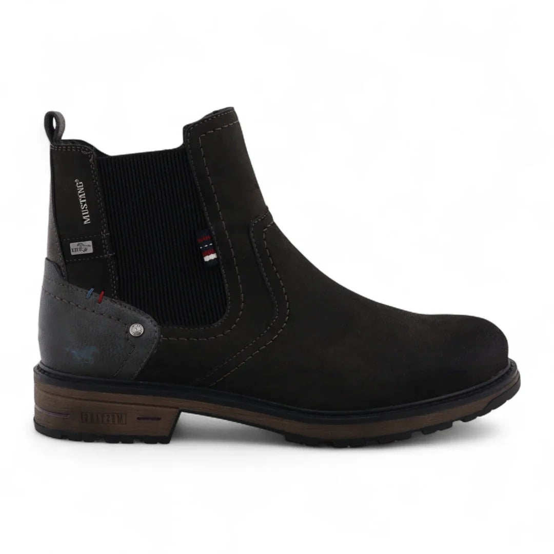 Botas Chelsea masculinas cinza-escuras resistentes à água