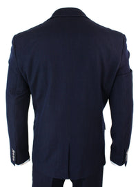 Terno masculino de 3 peças azul jeans
