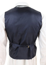 Colete masculino de tweed com abotoamento duplo