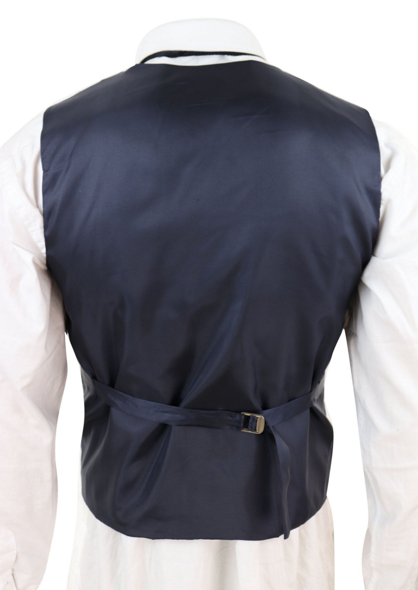 Colete masculino de tweed com abotoamento duplo
