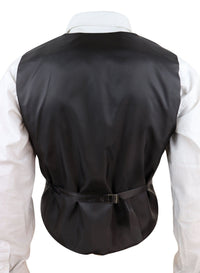 Colete masculino de tweed com abotoamento duplo