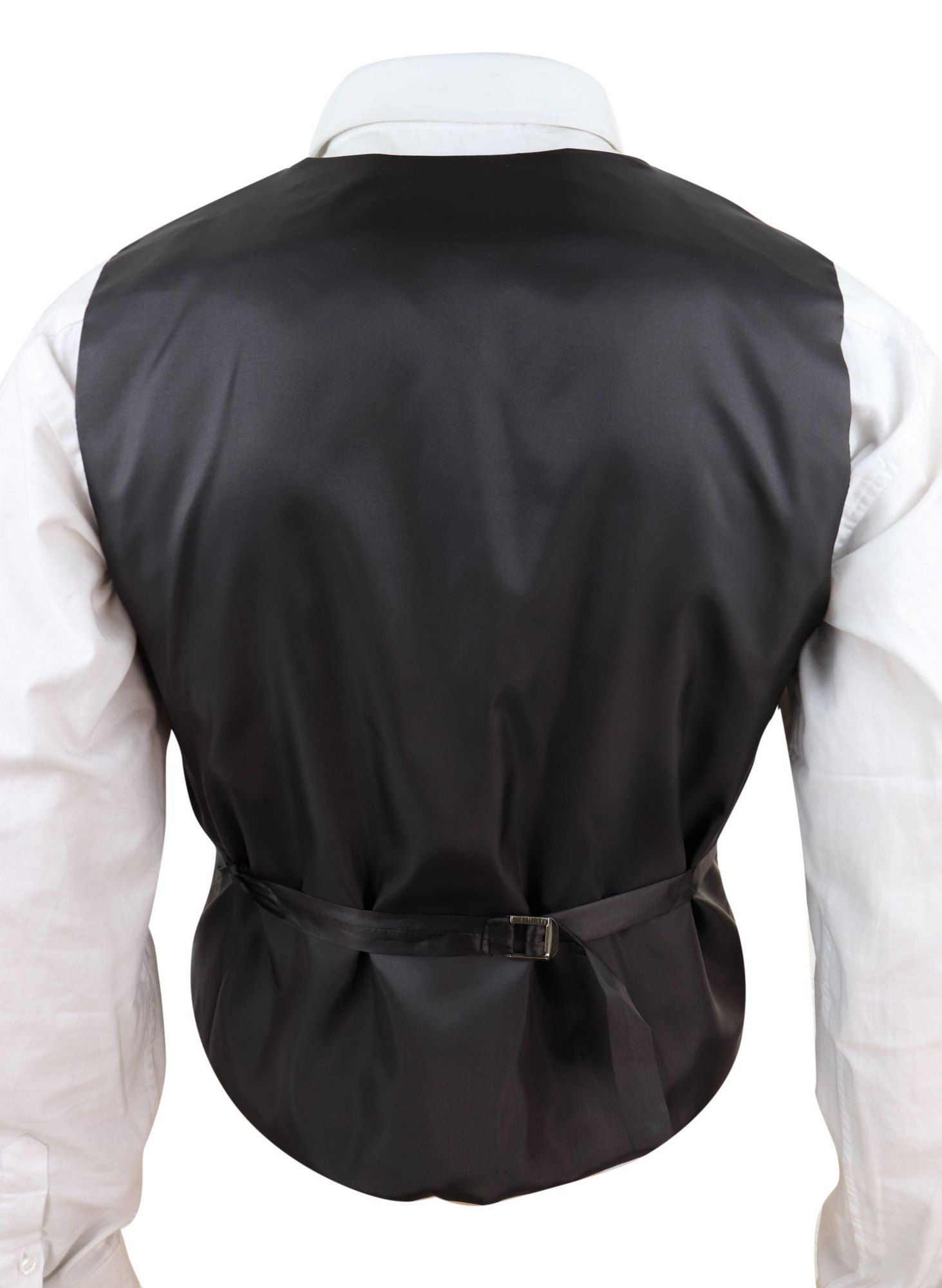 Colete masculino de tweed com abotoamento duplo