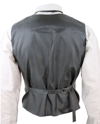 Colete masculino de tweed com abotoamento duplo