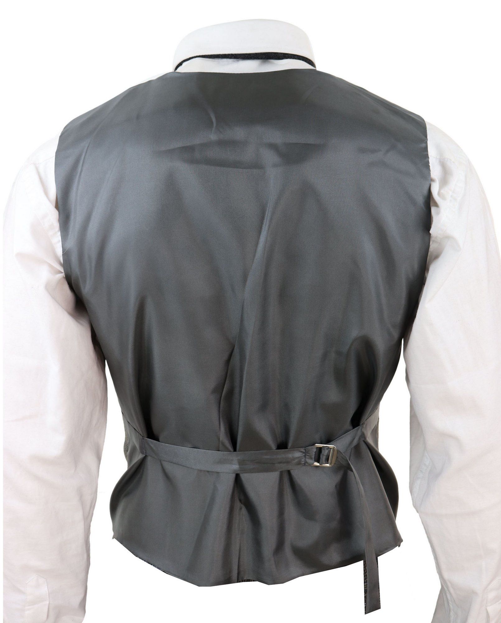 Colete masculino de tweed com abotoamento duplo
