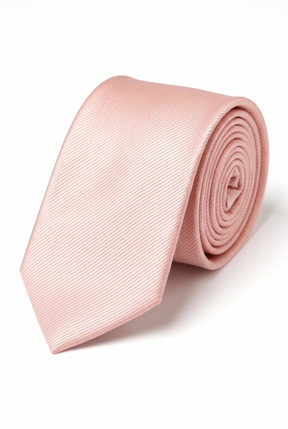 Gravata masculina slim rosa-claro de 6 cm