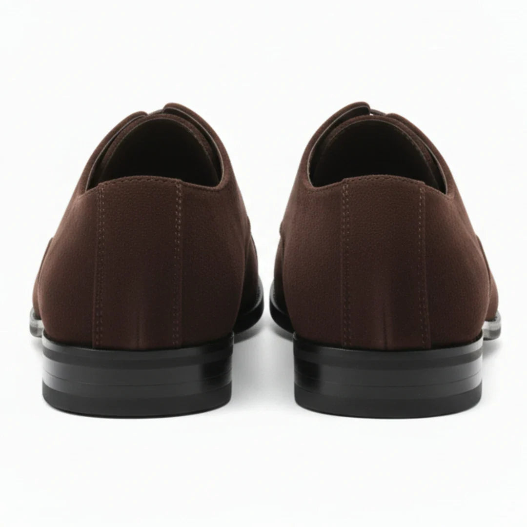 Sapatos Oxford de camurça sintética com cadarço para homem