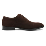 Sapatos Oxford de camurça sintética com cadarço para homem