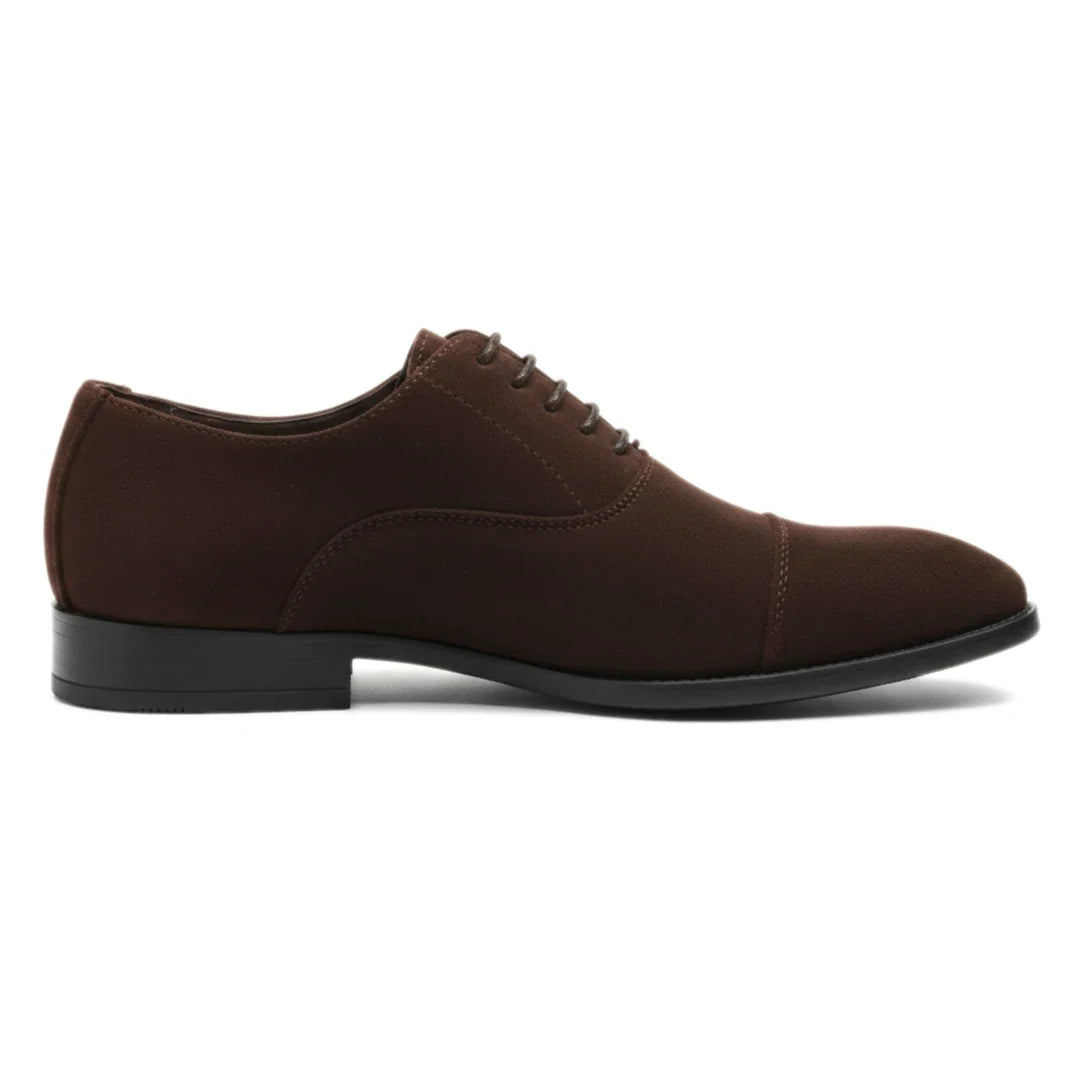 Sapatos Oxford de camurça sintética com cadarço para homem