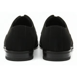 Sapatos Oxford de camurça sintética com cadarço para homem