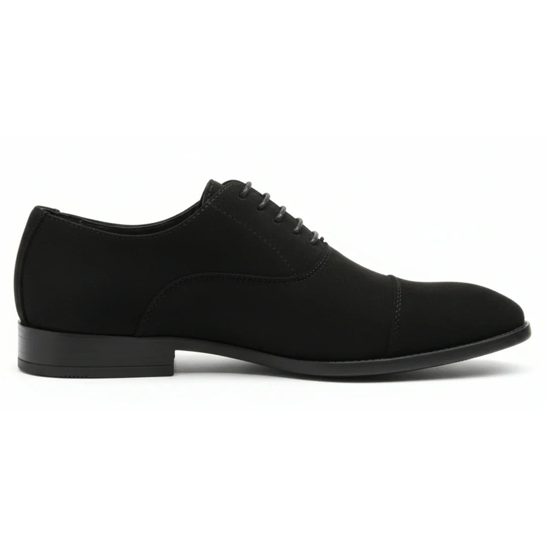Sapatos Oxford de camurça sintética com cadarço para homem