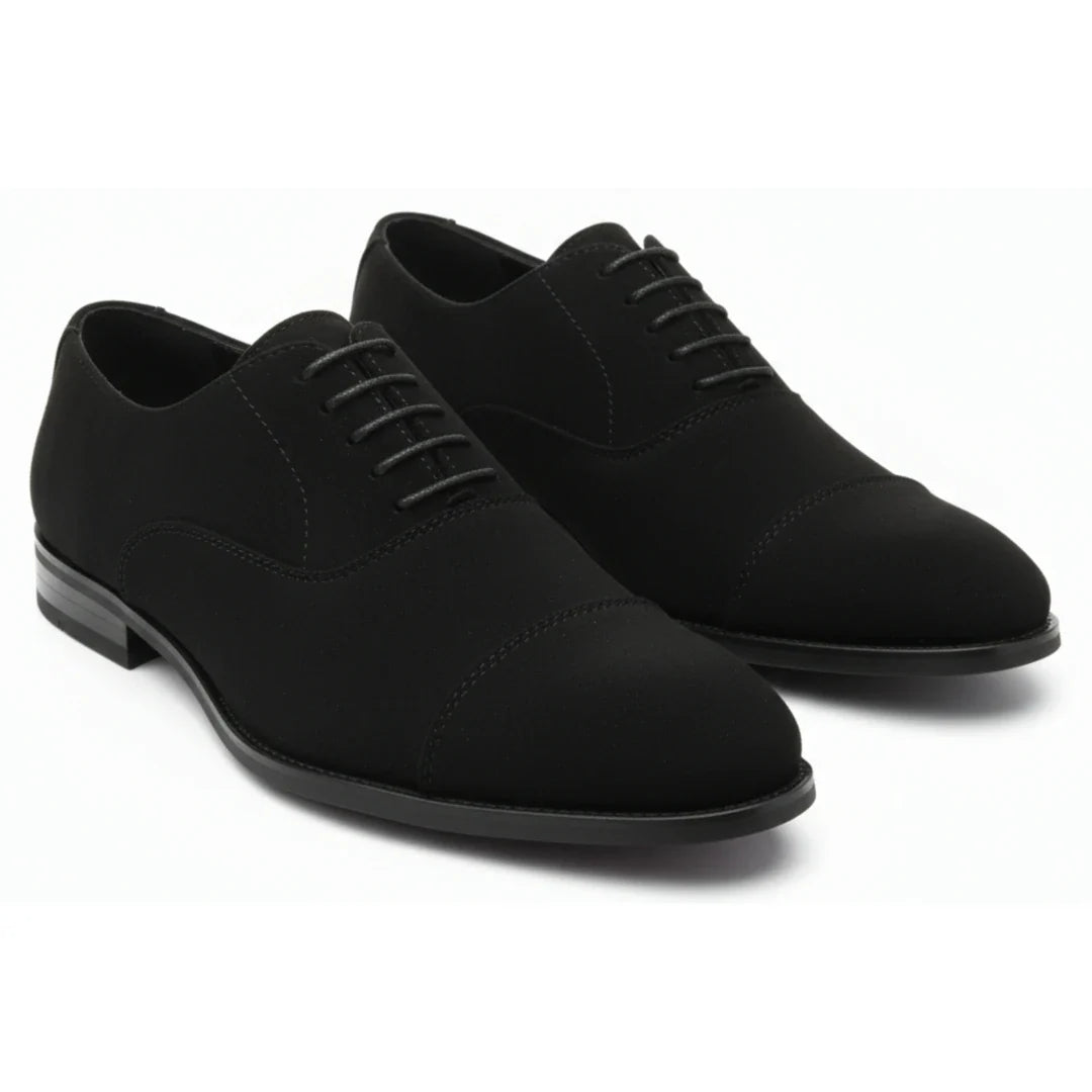 Sapatos Oxford de camurça sintética com cadarço para homem