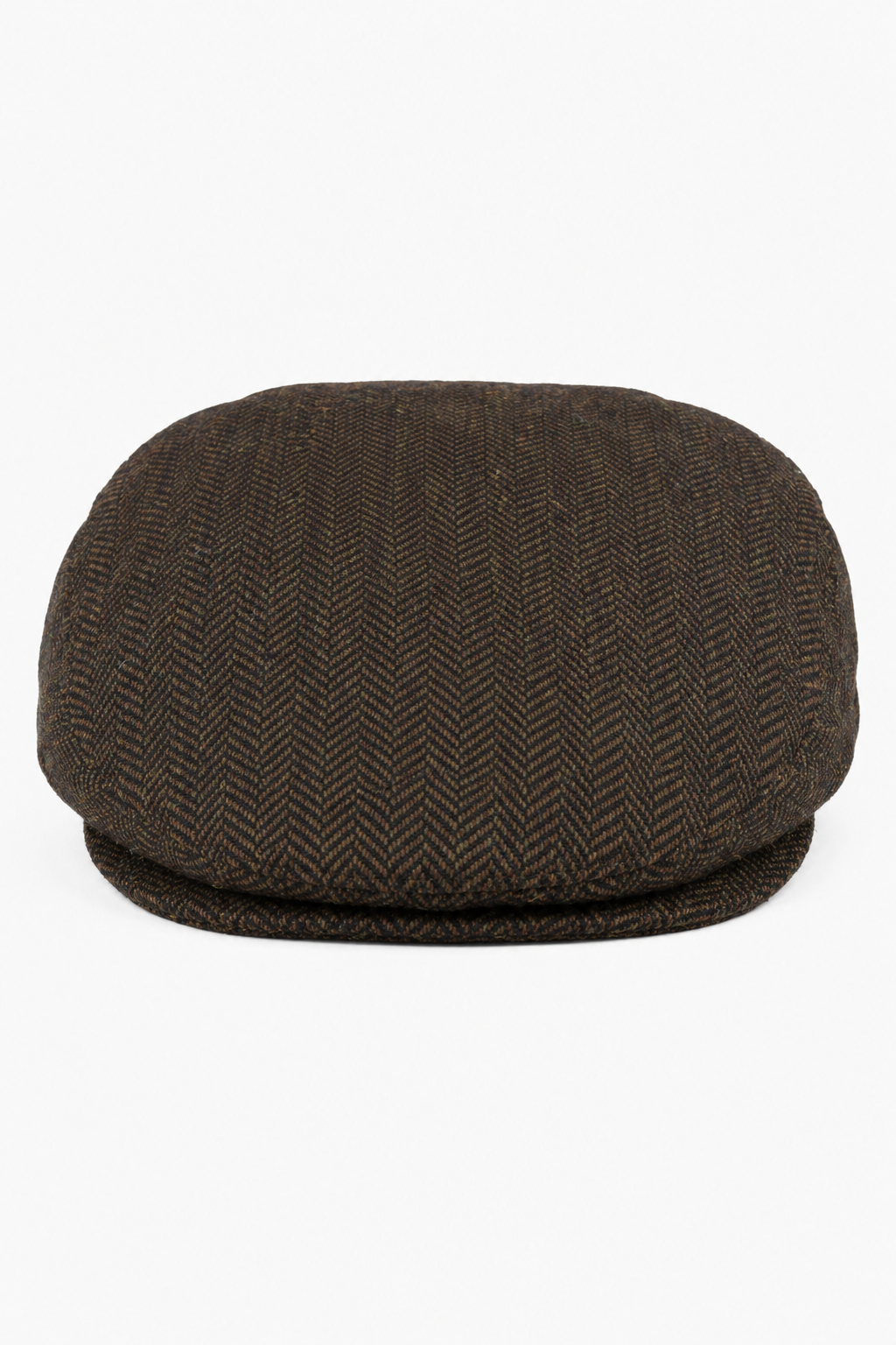 Boina masculina de lã com padrão espinha de peixe em tweed marrom, estilo clássico dos anos 1920, unissex, modelo Del Boy.