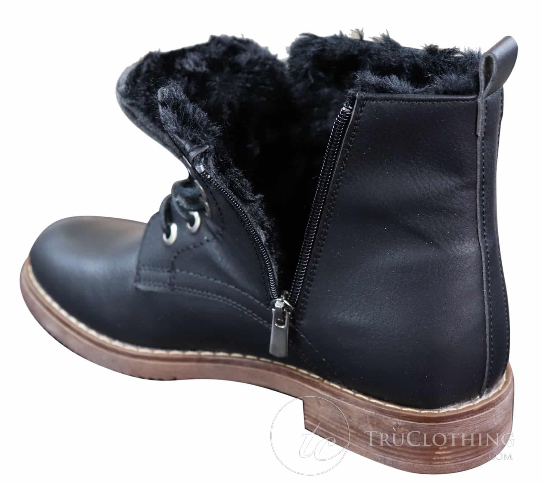 Botas de inverno masculinas com forro de lã