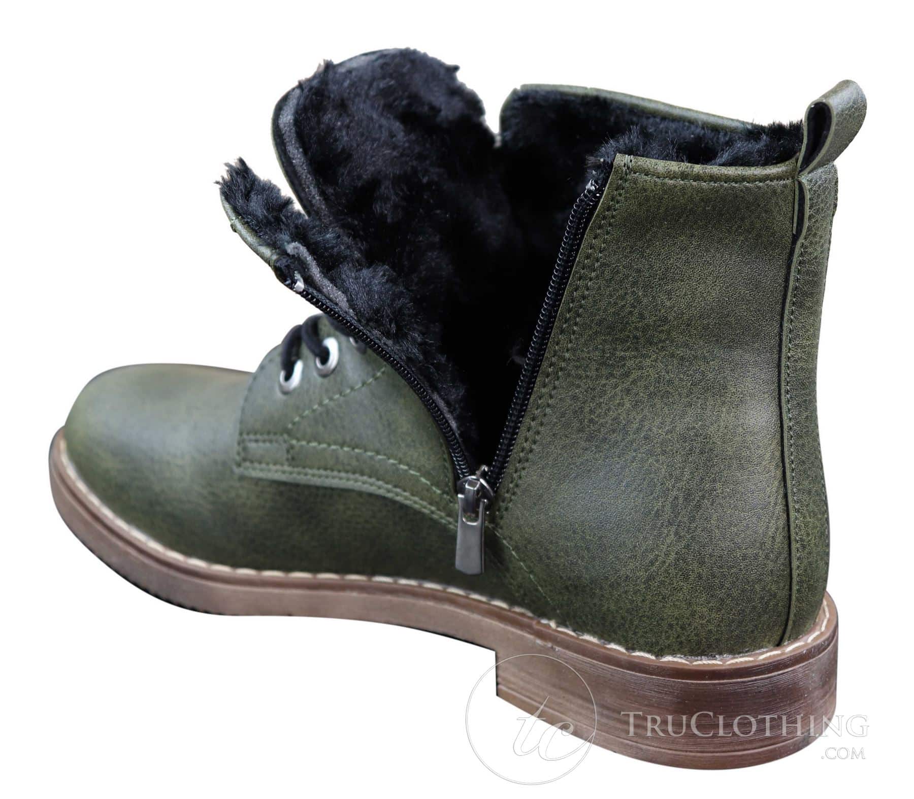 Botas de inverno masculinas com forro de lã