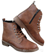 Botas de inverno masculinas com forro de lã