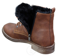 Botas de inverno masculinas com forro de lã
