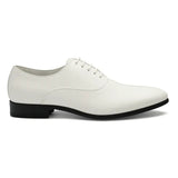 Sapatos Oxford masculinos formais em couro PU envernizado