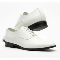 Sapatos Oxford masculinos formais em couro PU envernizado