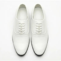 Sapatos Oxford masculinos formais em couro PU envernizado