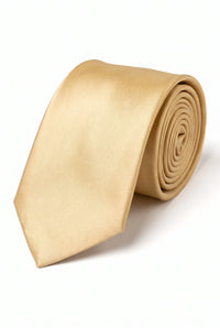 Conjunto de gravata dourada masculina