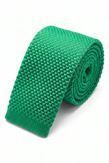 Gravata masculina verde de tricô