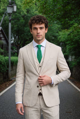 Gravata masculina verde de tricô