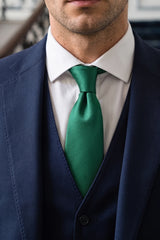 Gravata masculina verde slim de 6 cm