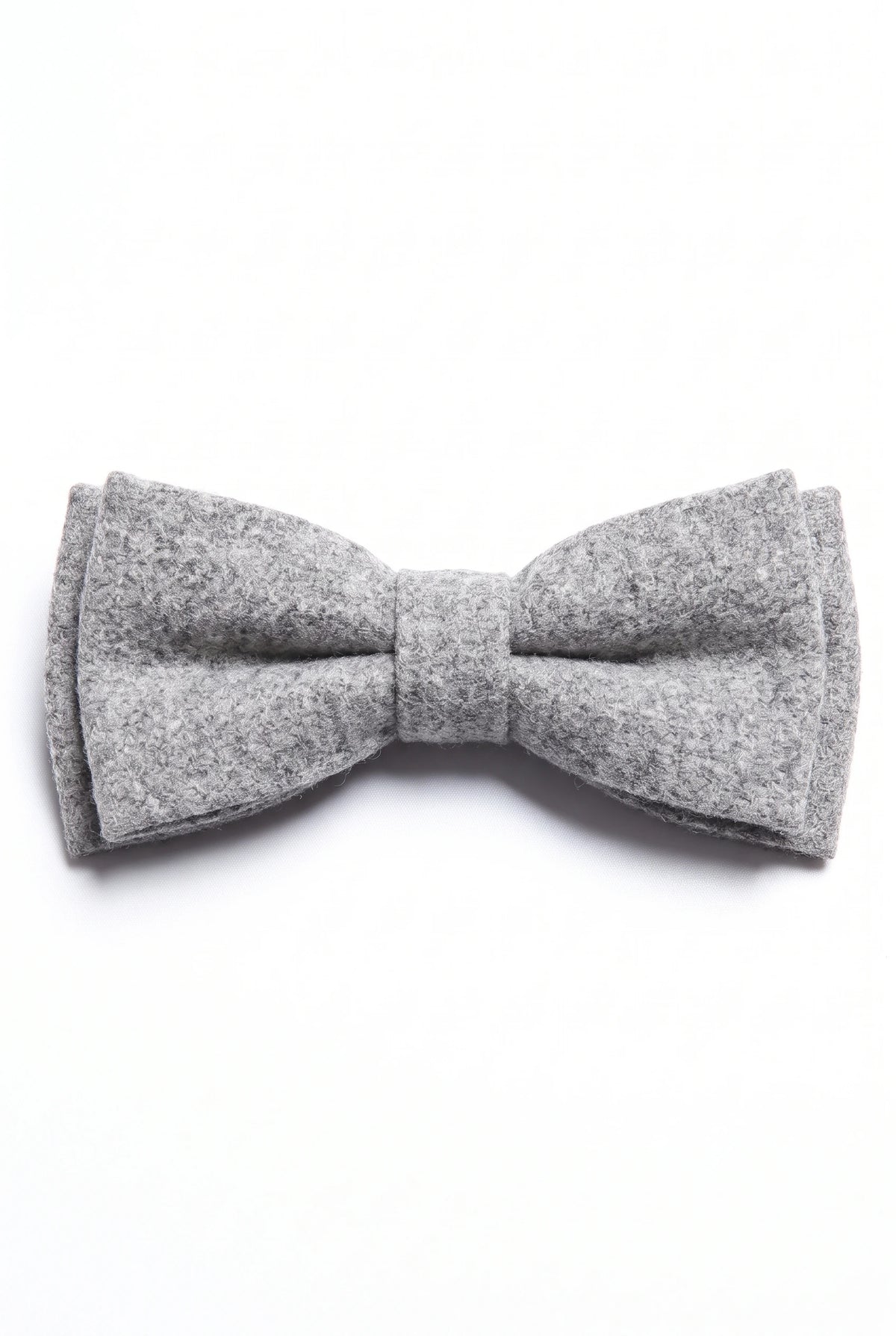 Gravata borboleta masculina de tweed cinza