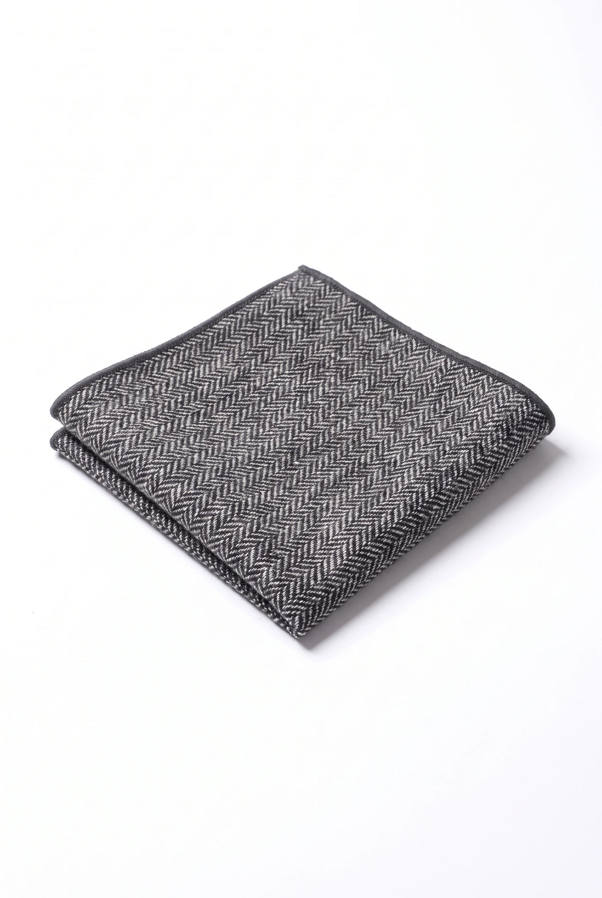 Lenço de bolso masculino em tweed cinza