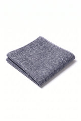 Lenço de bolso masculino em tweed cinza com mistura de lã.