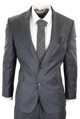 Terno formal masculino cinza de lã