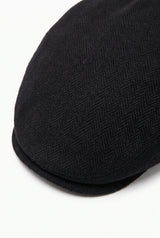 Boné plano clássico preto masculino