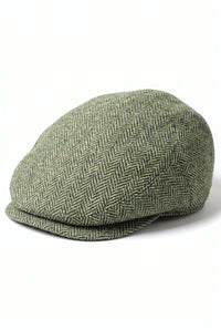Boné masculino verde de lã mista