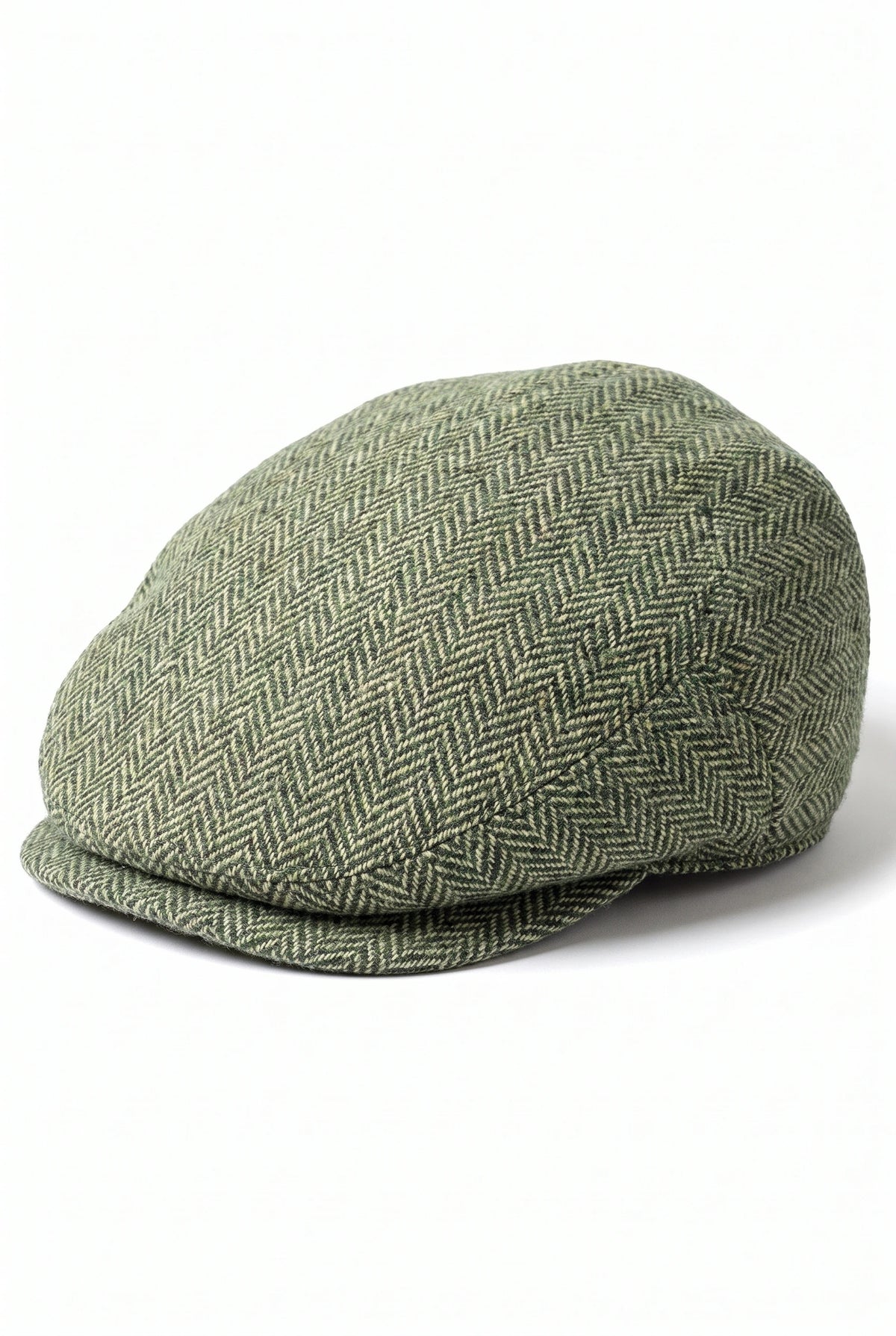 Boné masculino verde de lã mista