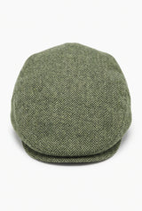 Boné masculino verde de lã mista