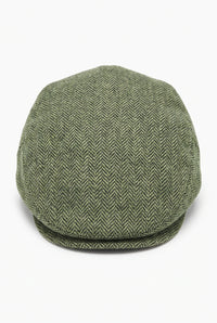 Boné masculino verde de lã mista