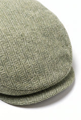 Boné masculino verde de lã mista