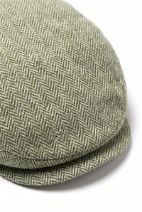 Boné masculino verde de lã mista
