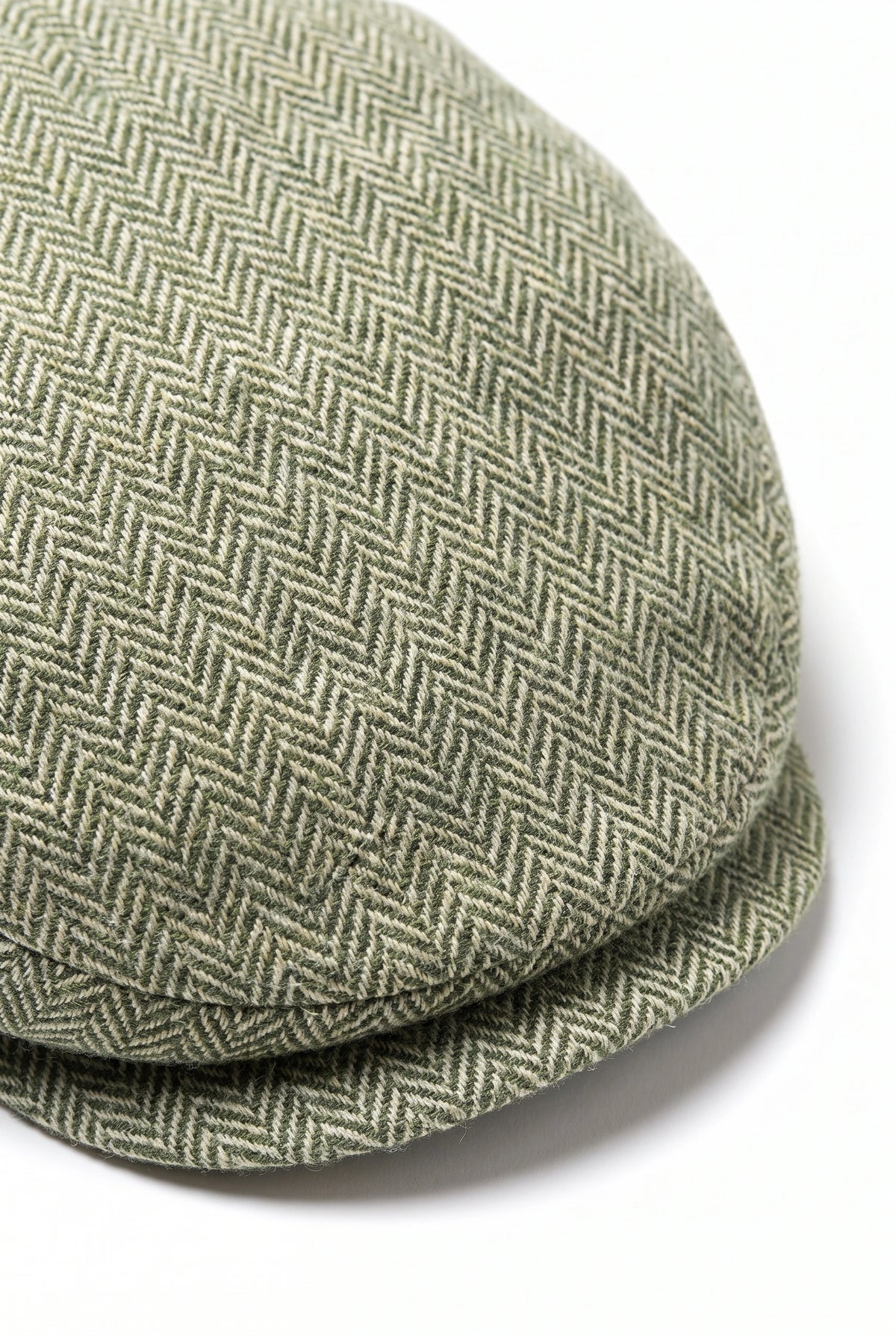 Boné masculino verde de lã mista